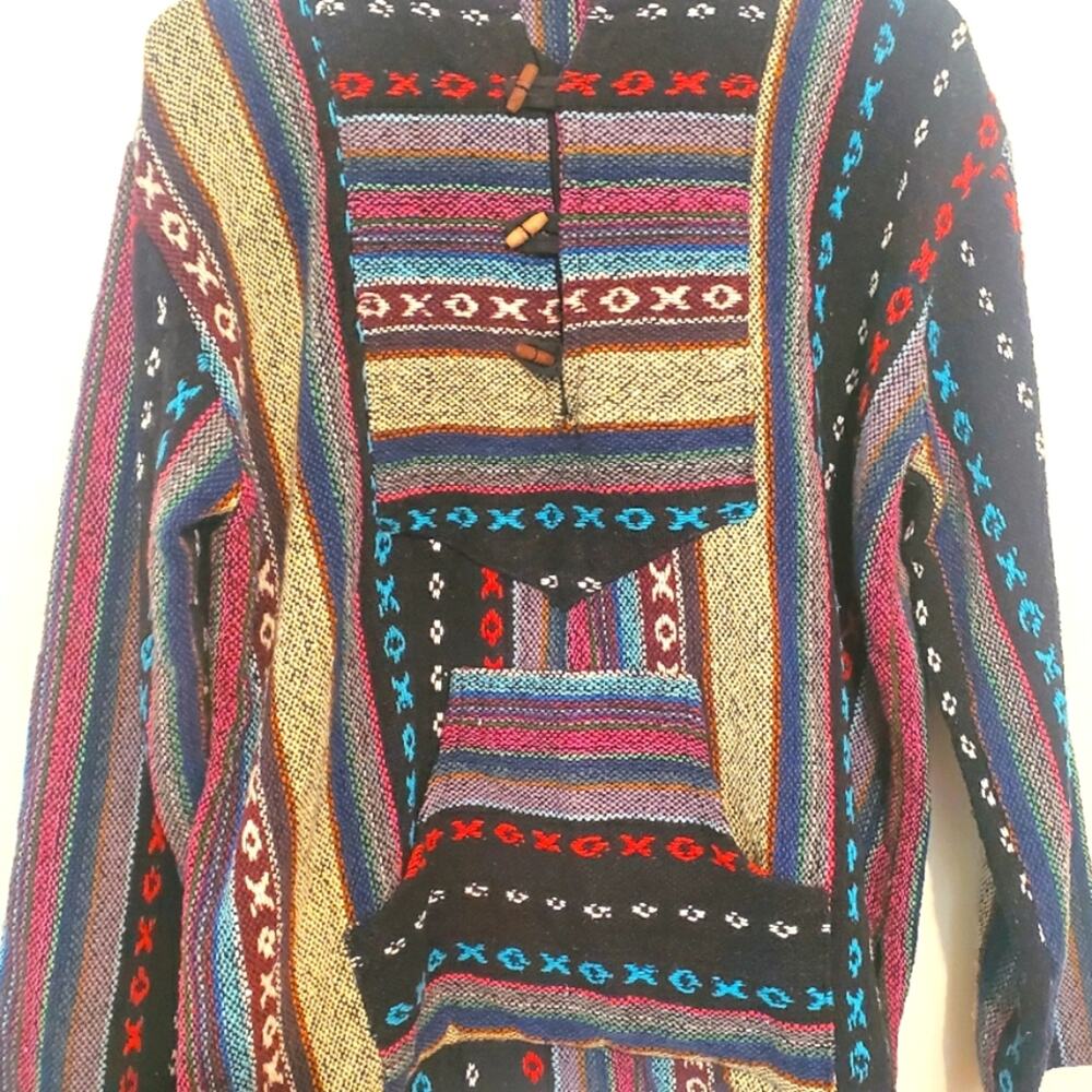 Made In India handmade 100% cotton woven hoodie. Unisex Men S/M Women M/…